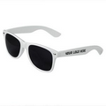 White Retro Tinted Lens Sunglasses
